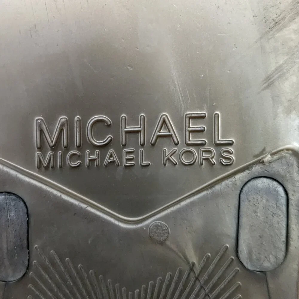 MICHAEL KORS Cork Sandals MK Logo charm Jelly PVC flip flop CHOOSE SIZE 7